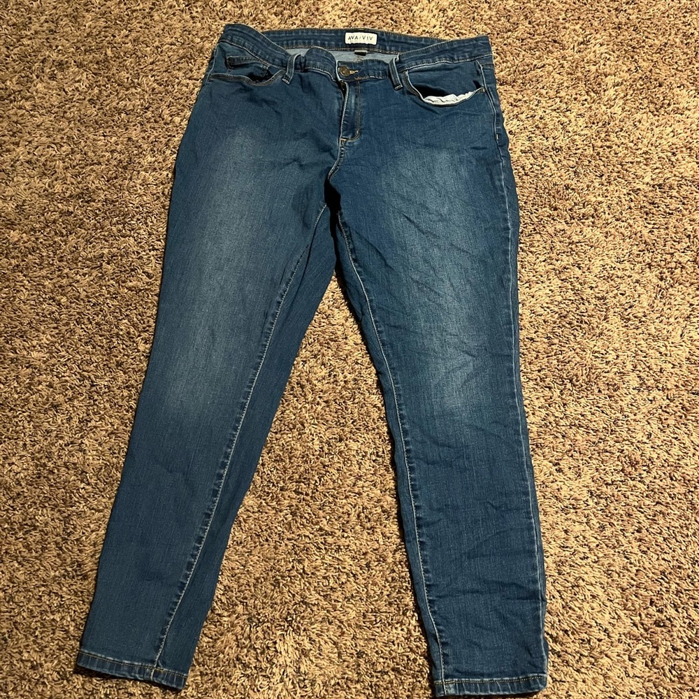 Ava & Viv Blue Skinny Jeans Classic Style